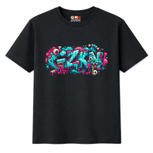 GZKN - Kaos Pria Lengan Pendek Hitam | Zombie V1
